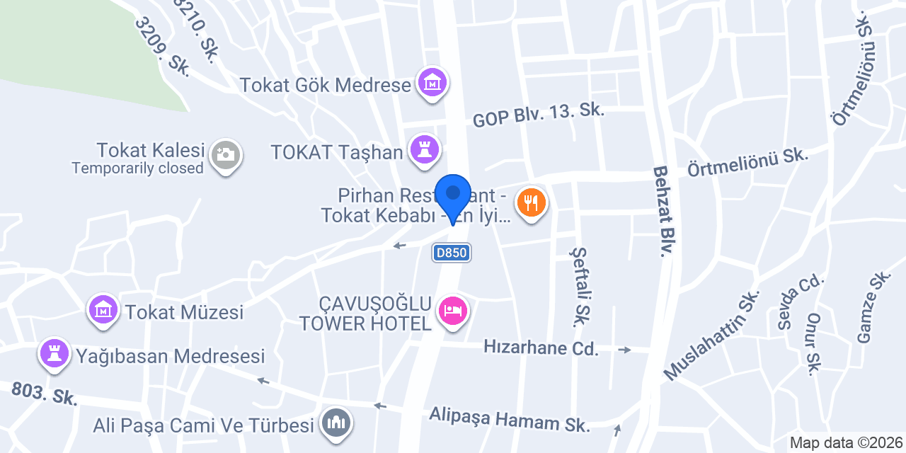 Tokat Sümer Taksi konumu