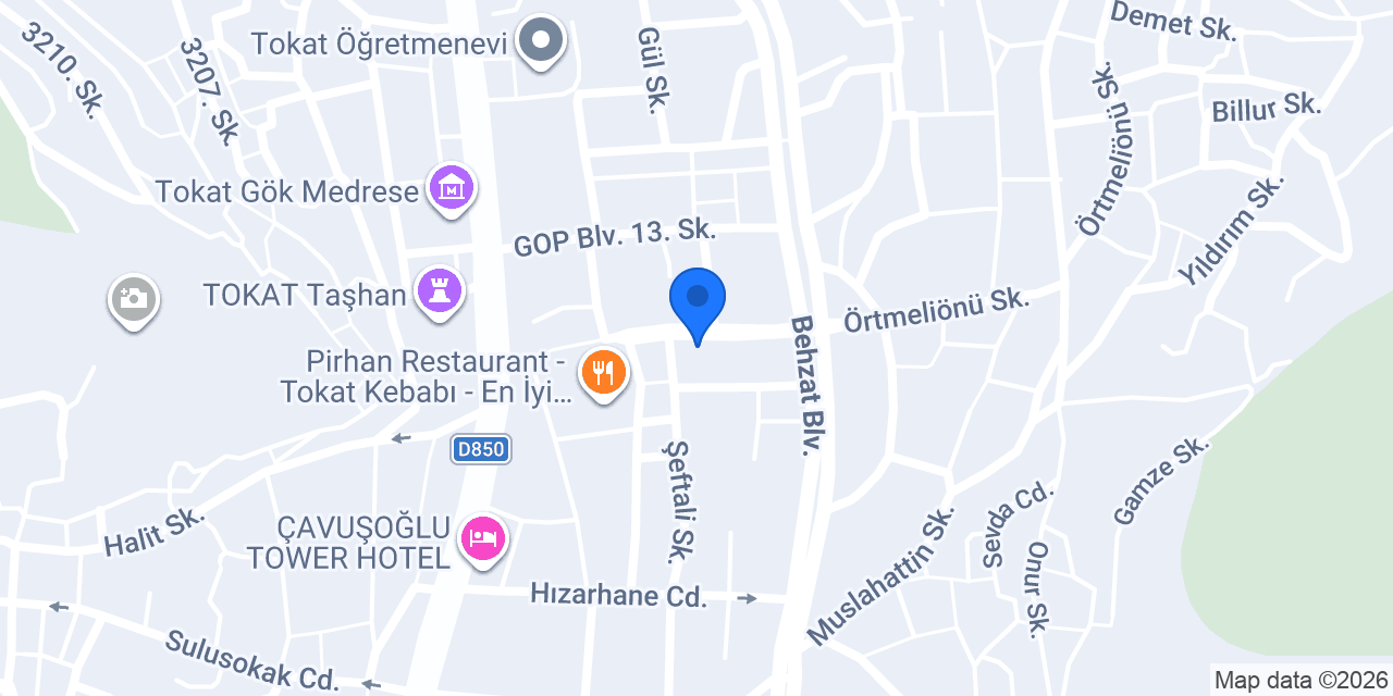 Rush Hotel Tokat konumu