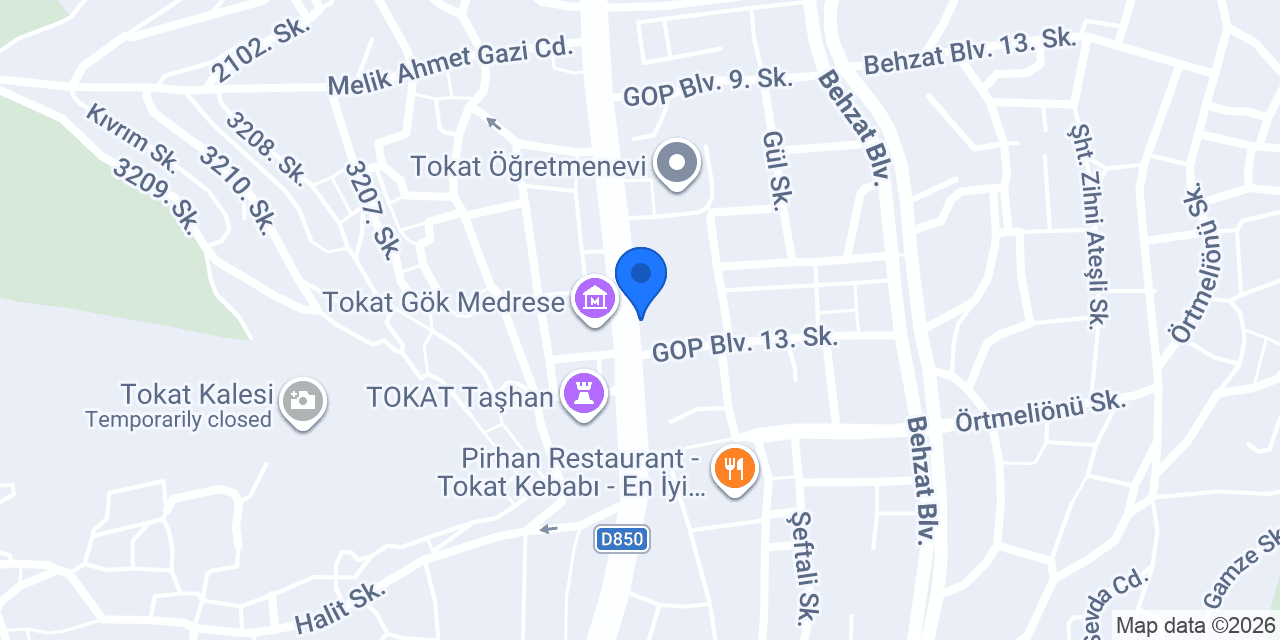 Eminevim Tokat Şube konumu