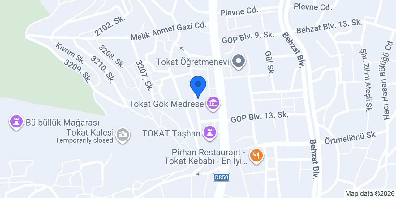 TOKAT NETA EMLAK konumu