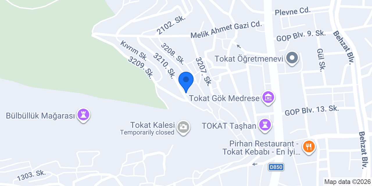 Tokat Özcan İnşaat konumu