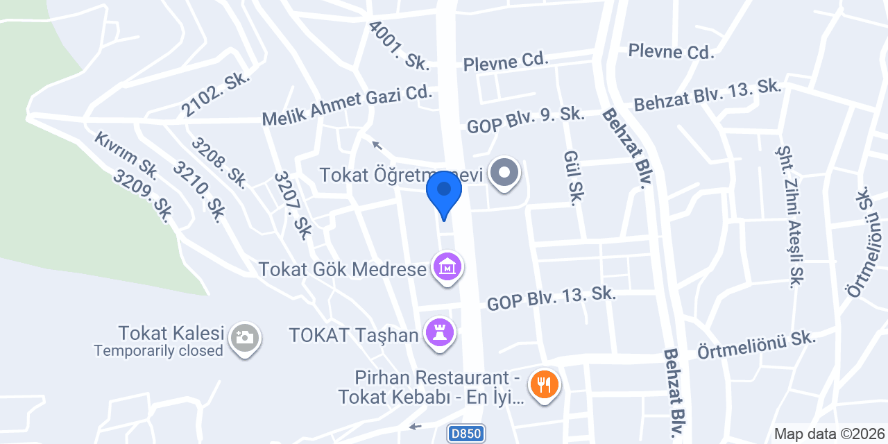 Ada Terzi Tokat konumu