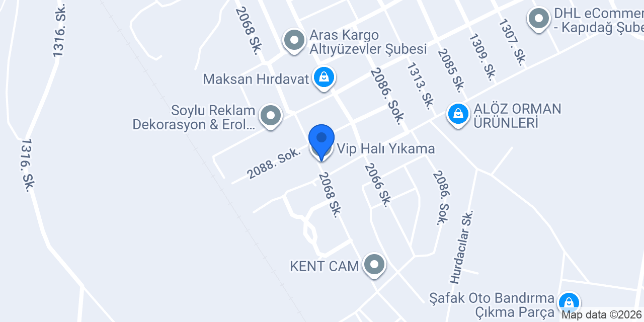 Vip Halı Yıkama konumu