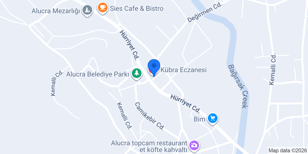 Kübra Eczanesi konumu