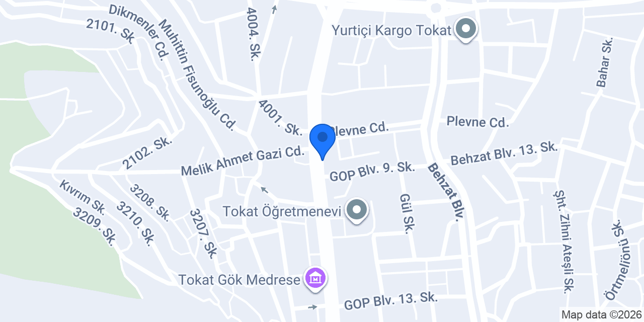 QNB Tokat Şubesi konumu