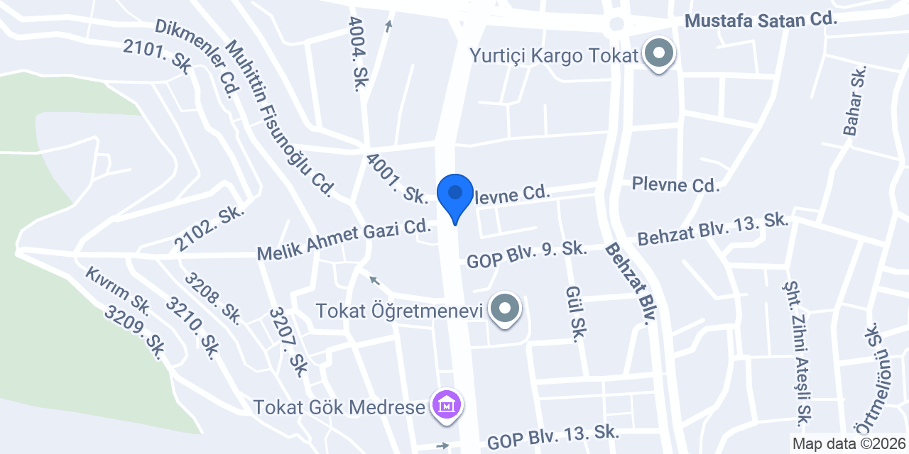 FuzulEv Tokat Şube konumu