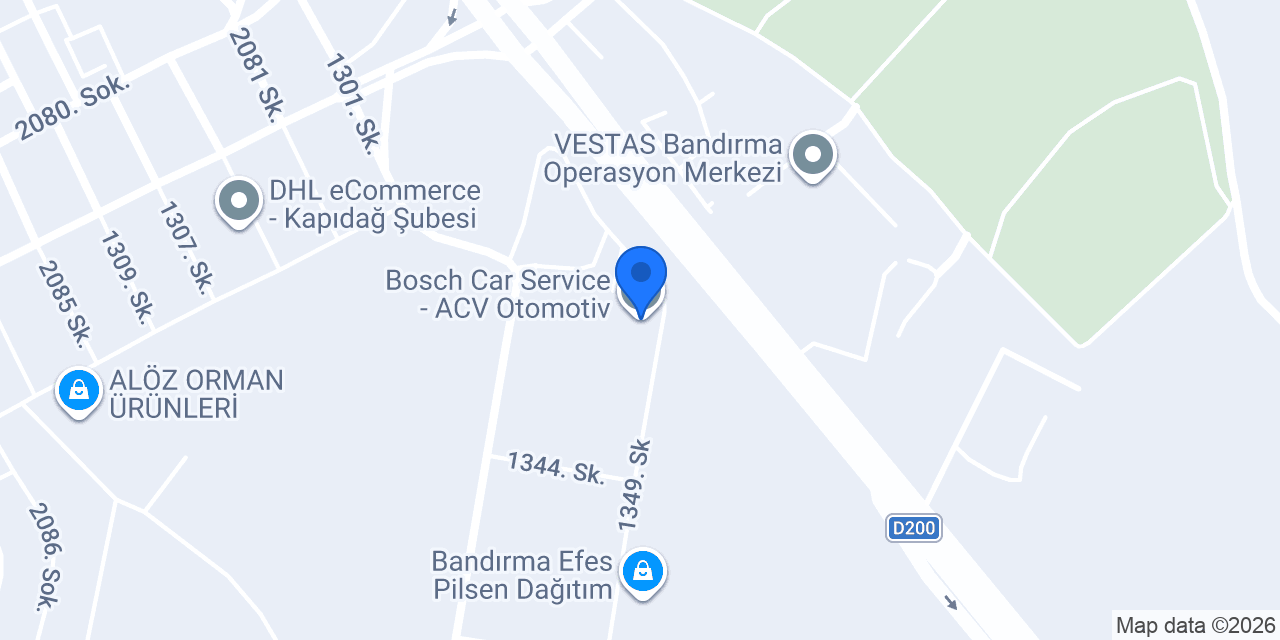 Bosch Car Service - ACV Otomotiv konumu