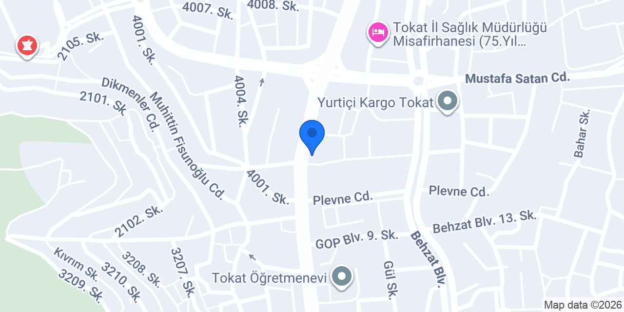 Garanti BBVA Tokat Şubesi konumu