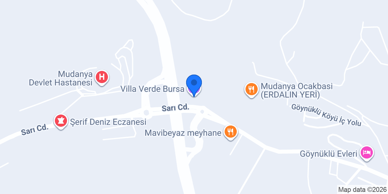 Villa Verde Bursa konumu