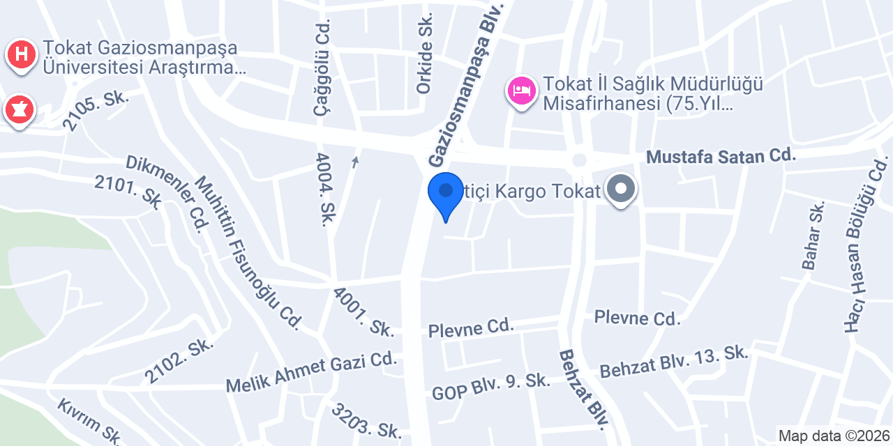 Tokat Seyahat konumu
