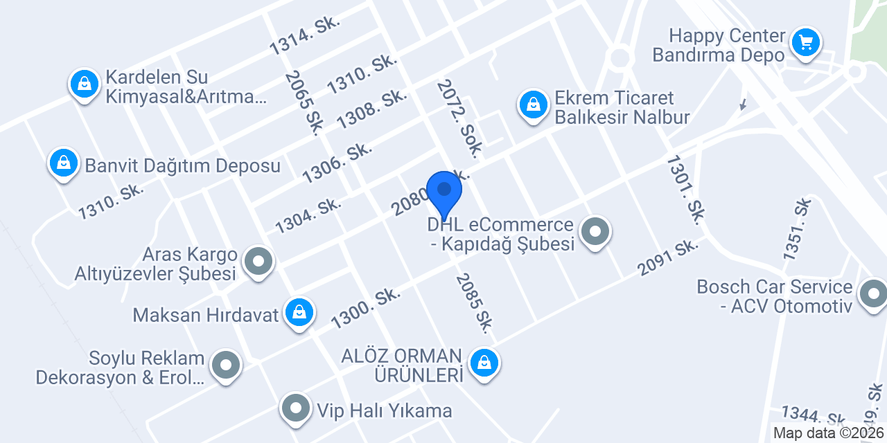 Oto Bilgin Yedek Parça konumu