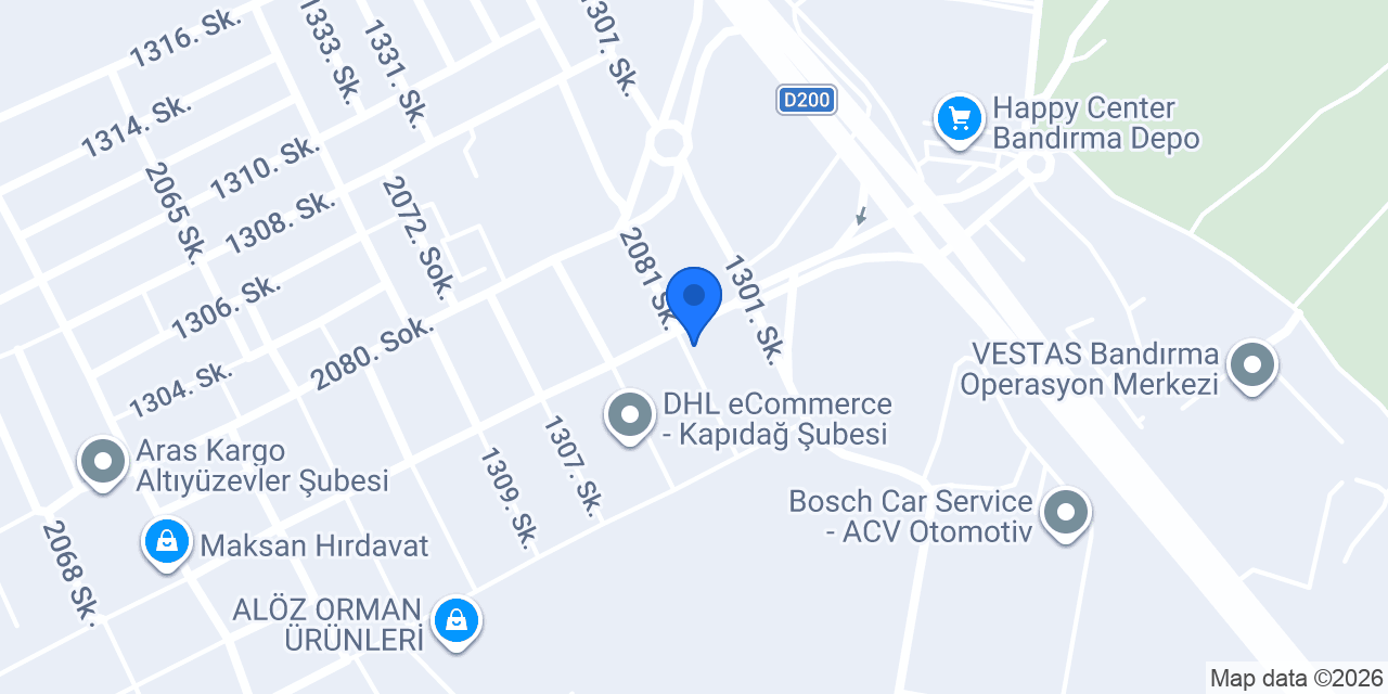 DAYIOĞLU OTOGAZ UTTS BANDIRMA konumu