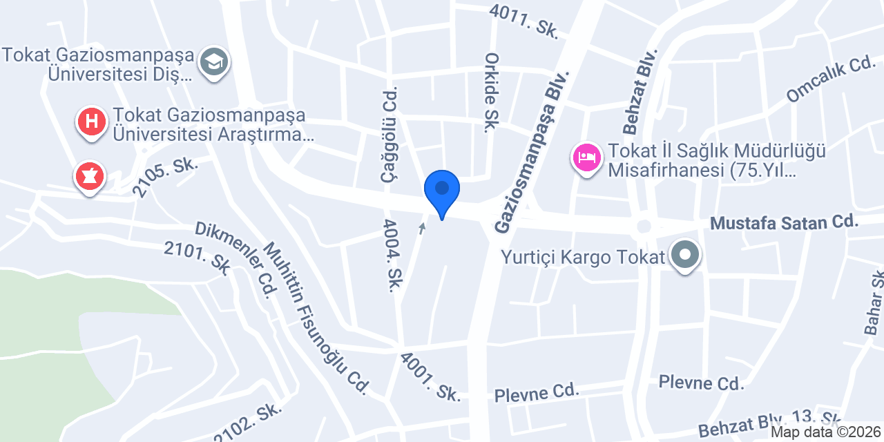 Birevim Tokat Şubesi konumu