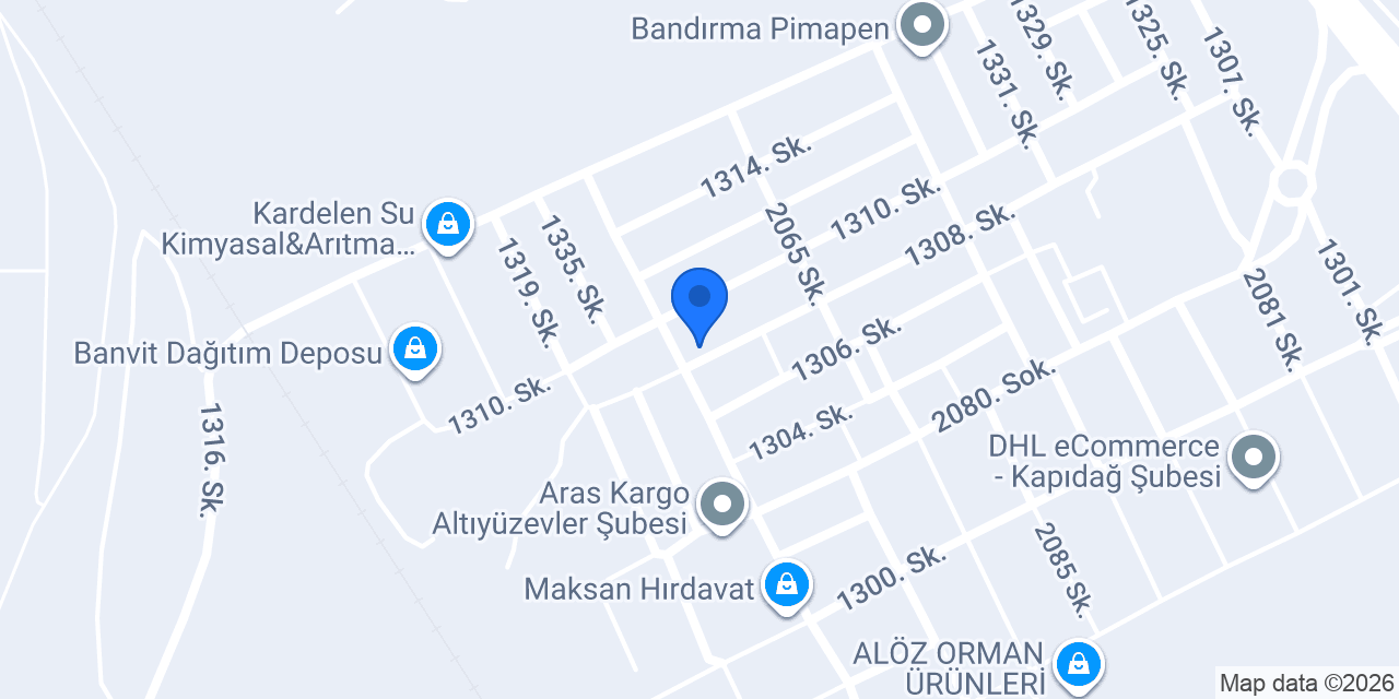 Bandırma Boya Boya Firması Endüstriyel Boya konumu