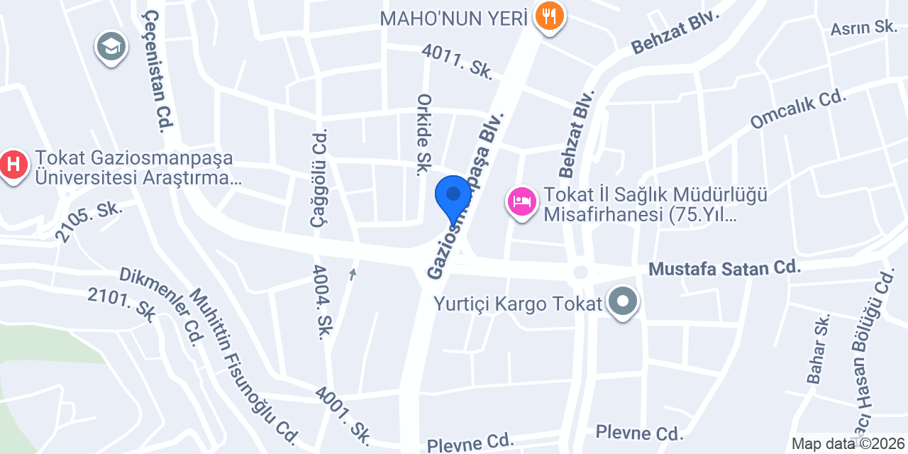 TOKAT KİTAP MERKEZİ konumu