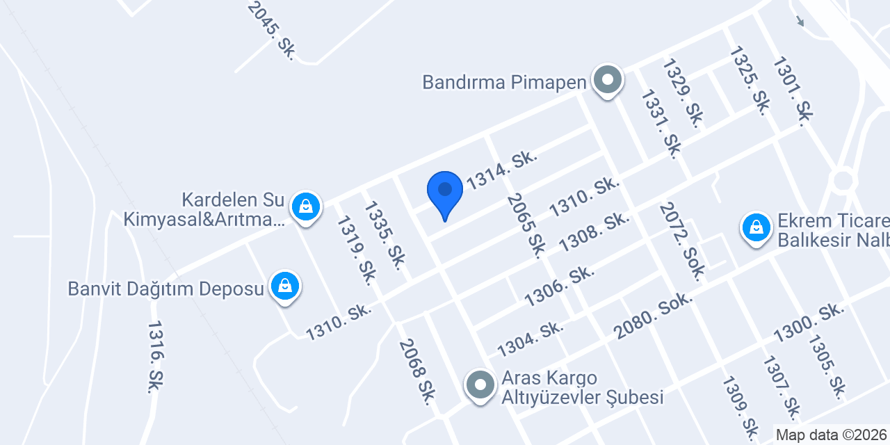 Bandırma Yangın Söndürme konumu