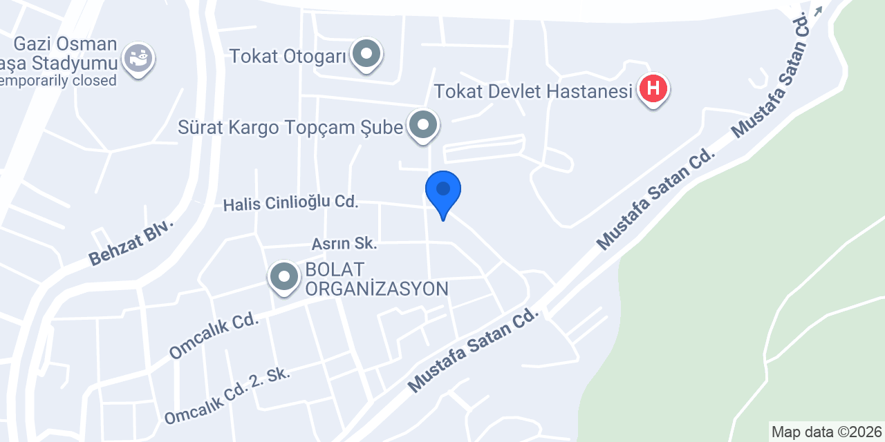 Tokat Şen Sineklik konumu