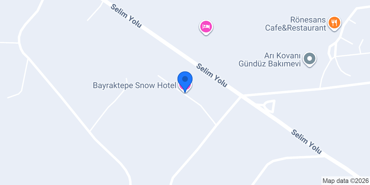 Bayraktepe Snow Hotel konumu
