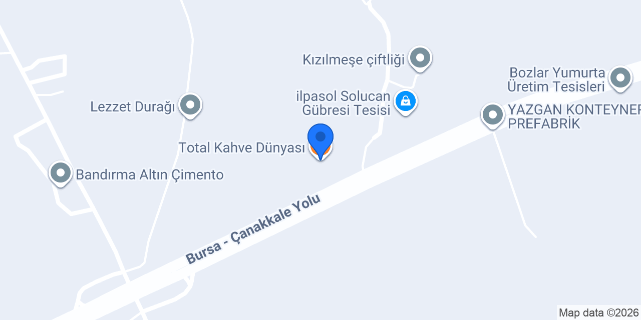 Total Kahve Dünyası konumu