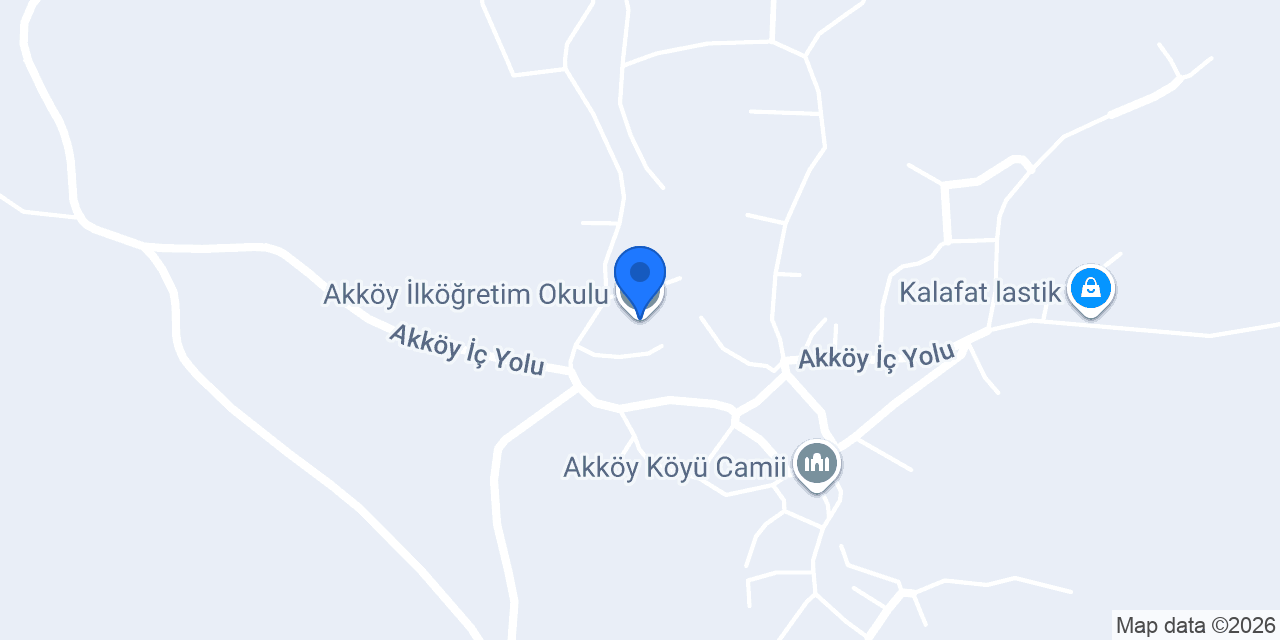Akköy İlköğretim Okulu konumu