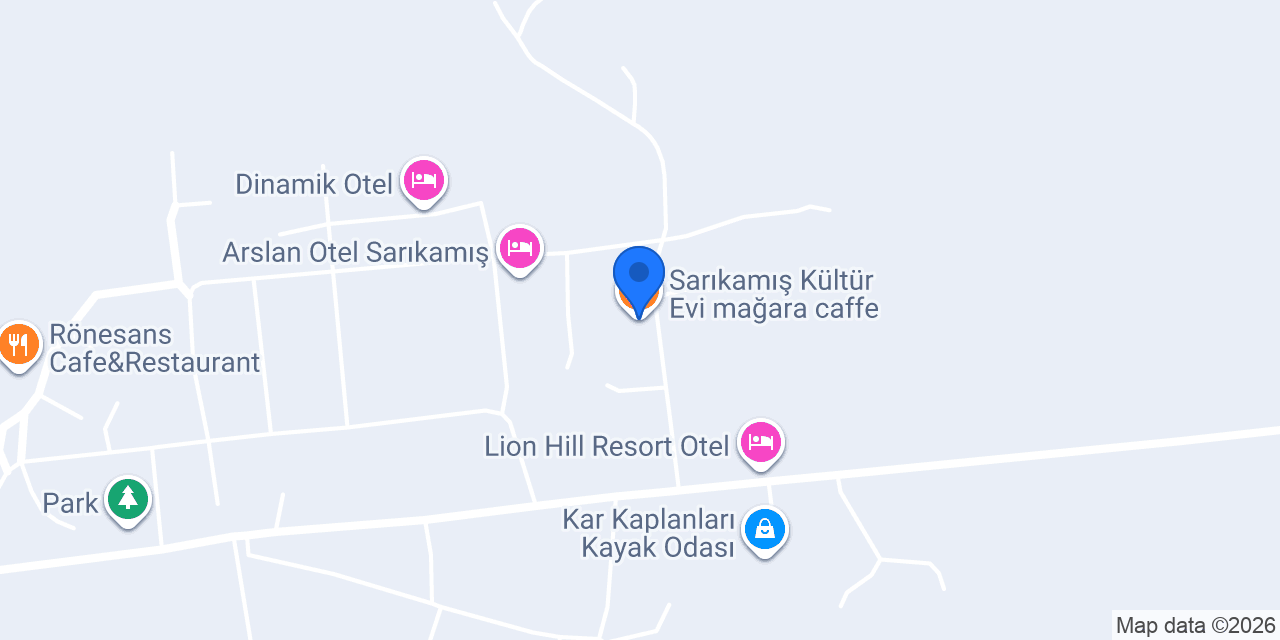 Sarıkamış Kültür Evi mağara caffe konumu