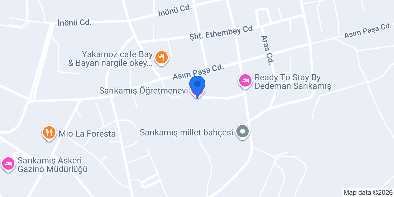 Sarıkamış Öğretmenevi konumu