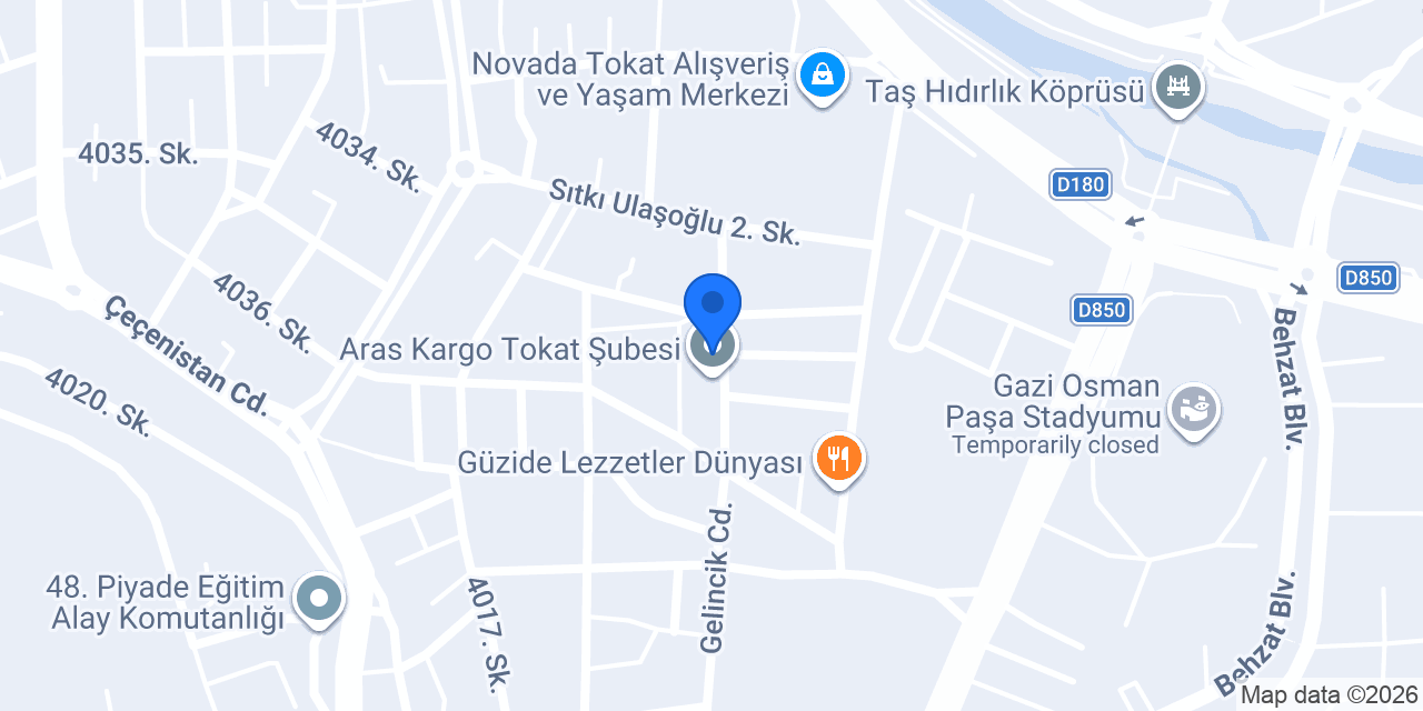 Marmaris Büfe 1964 Tokat konumu