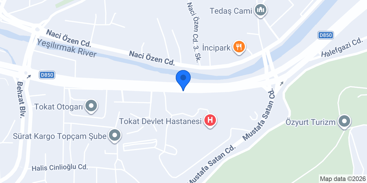 TOKAT TAKSİ konumu