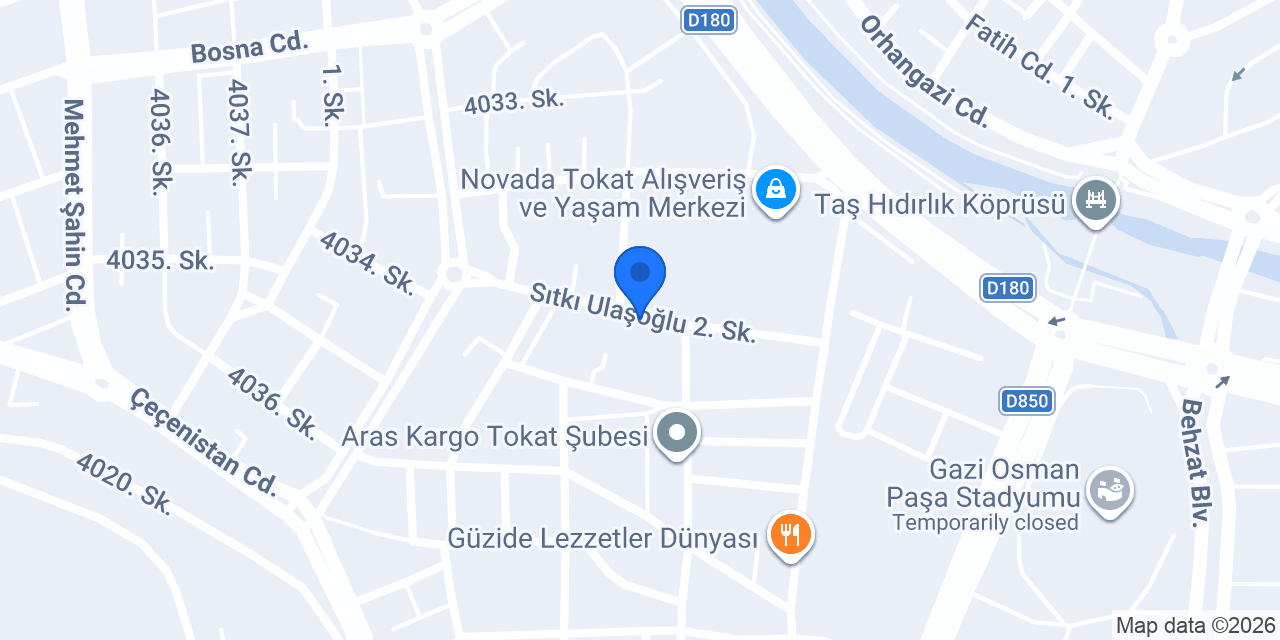 Tokat künefe - Saygı künefe konumu