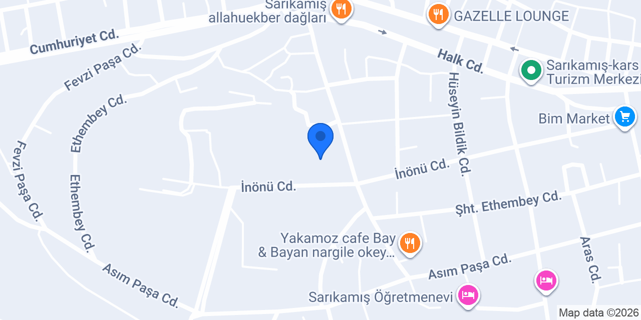 Sarıkamış Malmüdürlüğü konumu