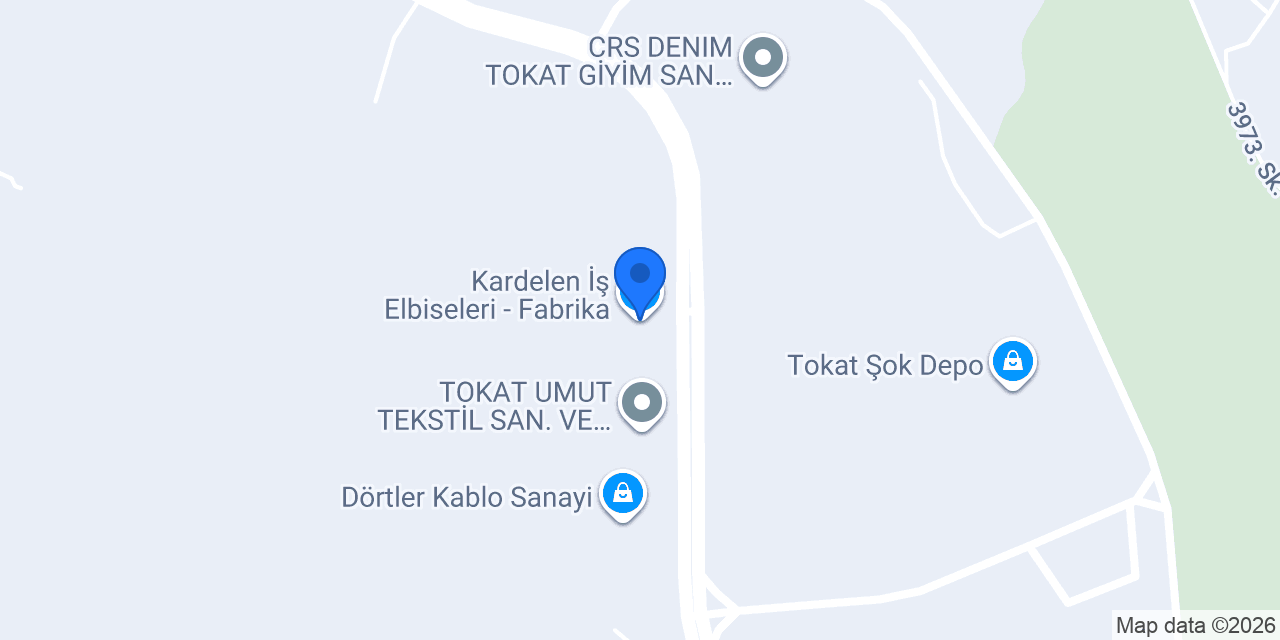 Kardelen İş Elbiseleri - Fabrika konumu