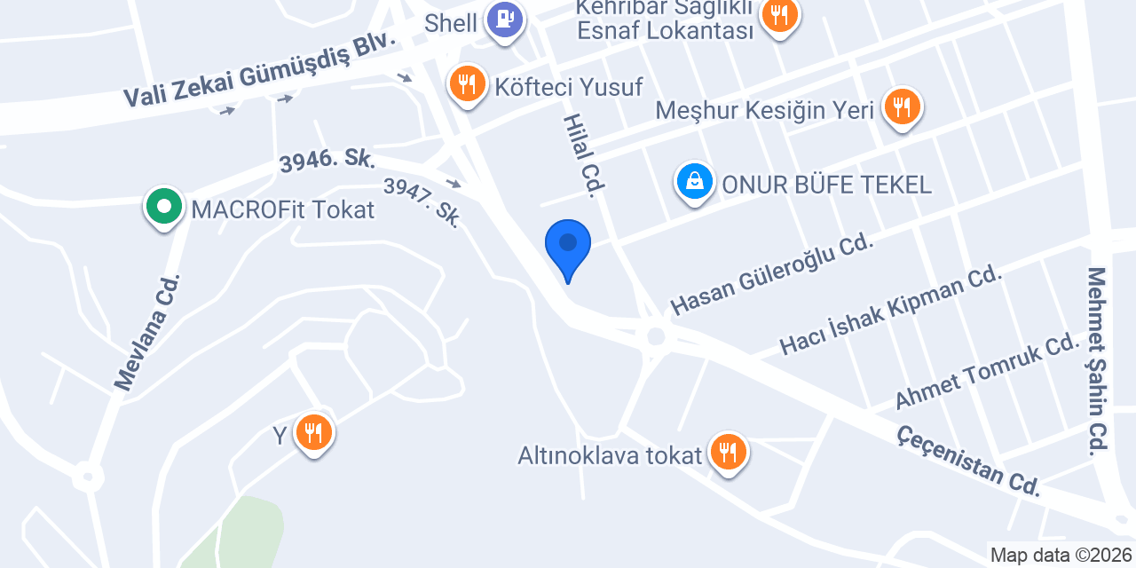 Yeşilova Mobilya konumu