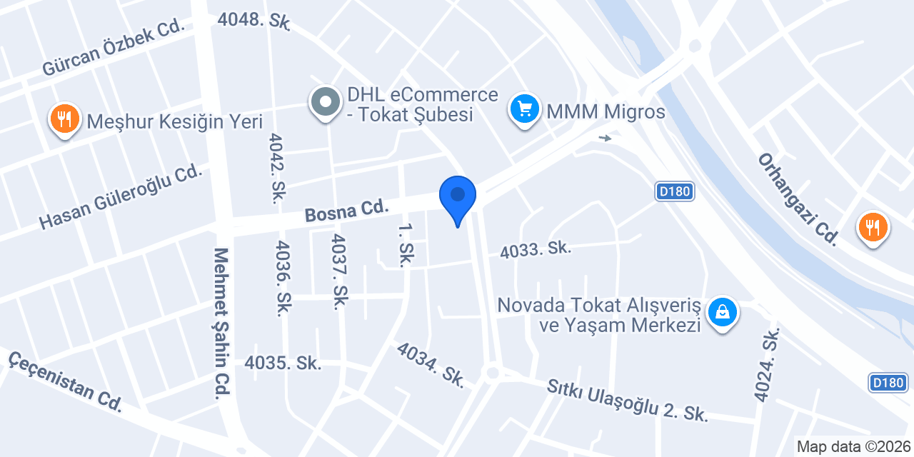 Pasaport Pizza Tokat konumu