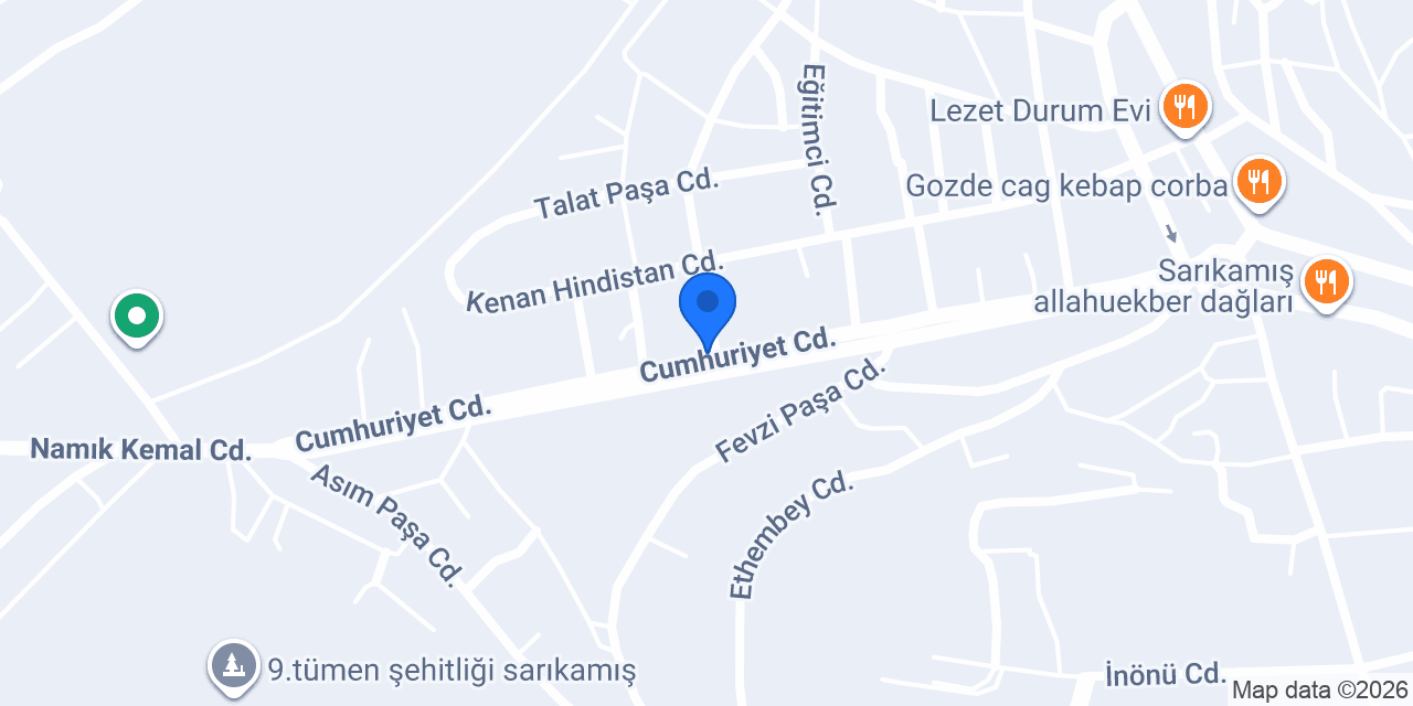 Mobilya mağazası konumu