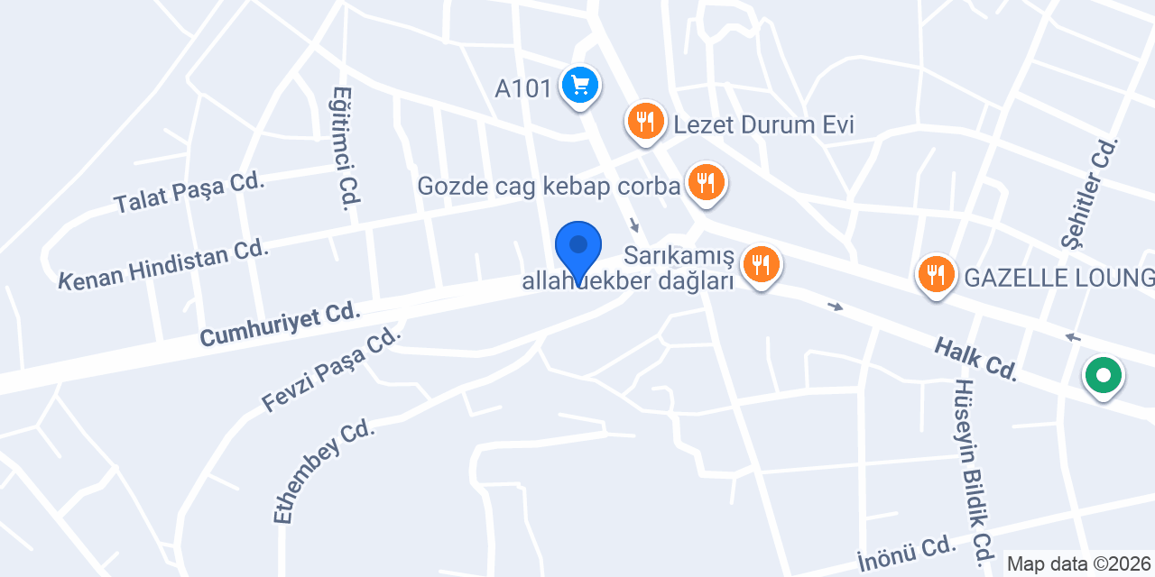 Kadıoğlu kasap konumu