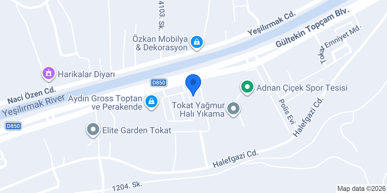 Tokat Otomotiv konumu