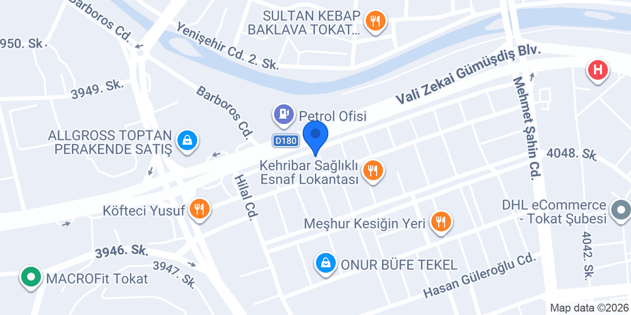 VakıfBank Tokat Sanayi Şubesi konumu