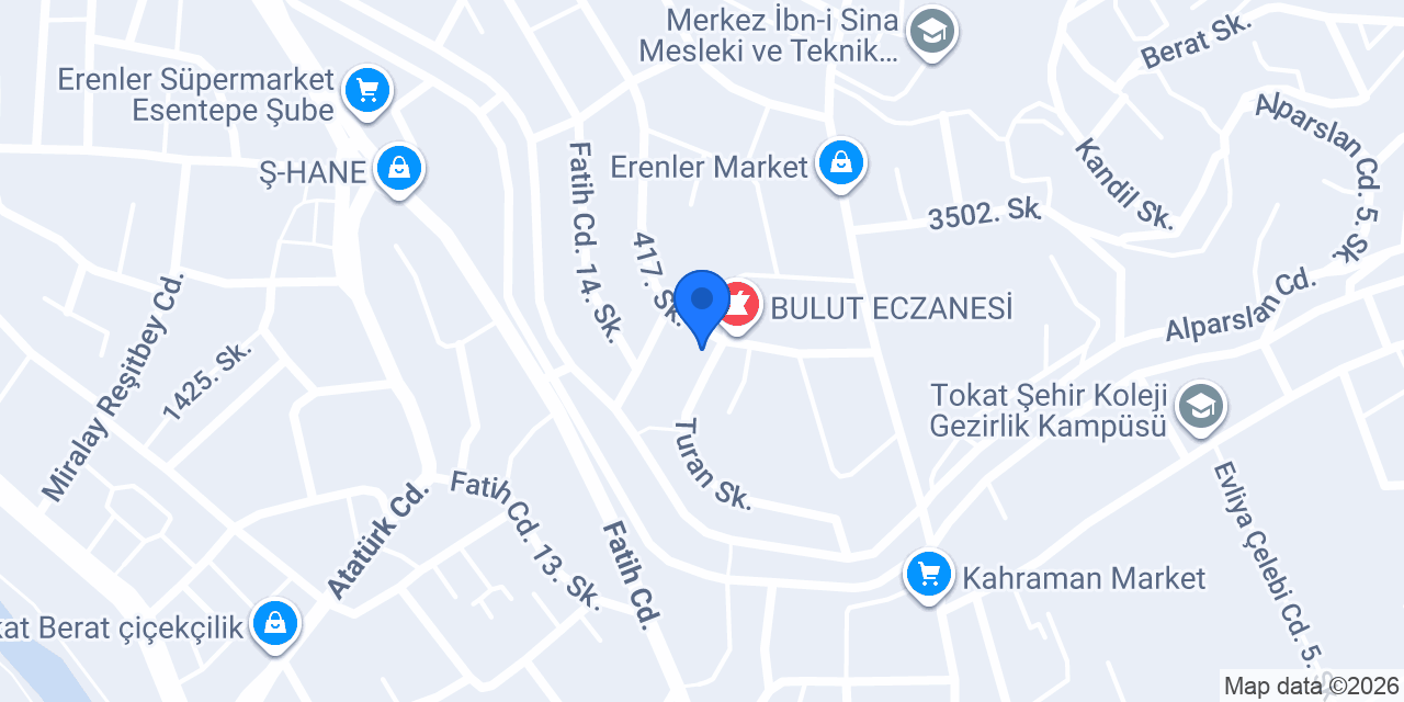 Evren Eczanesi konumu