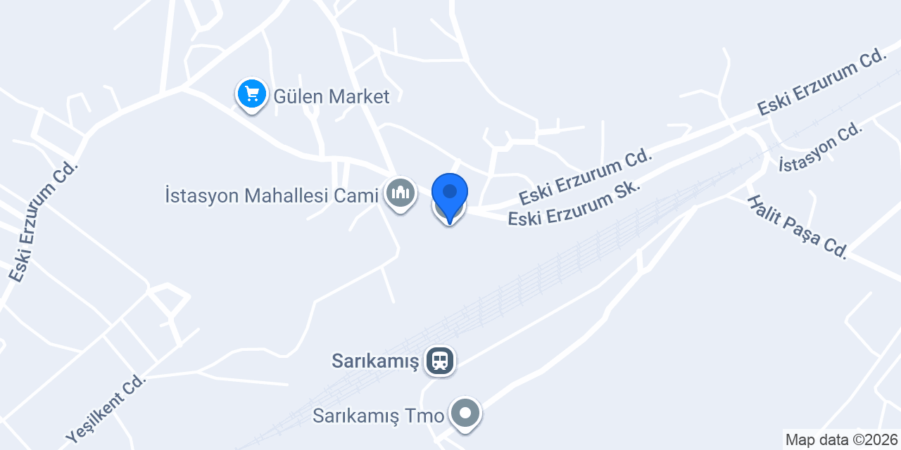 KARS / SARIKAMIŞ - Halit Paşa Ortaokulu konumu