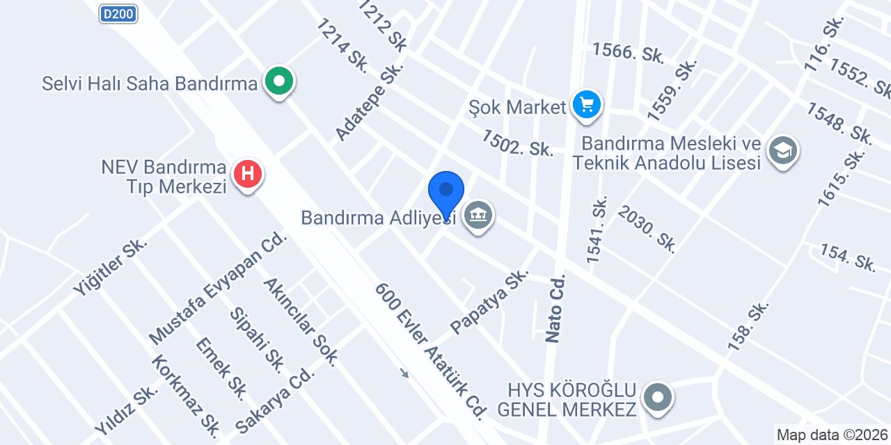 Dere Hukuk Bürosu konumu