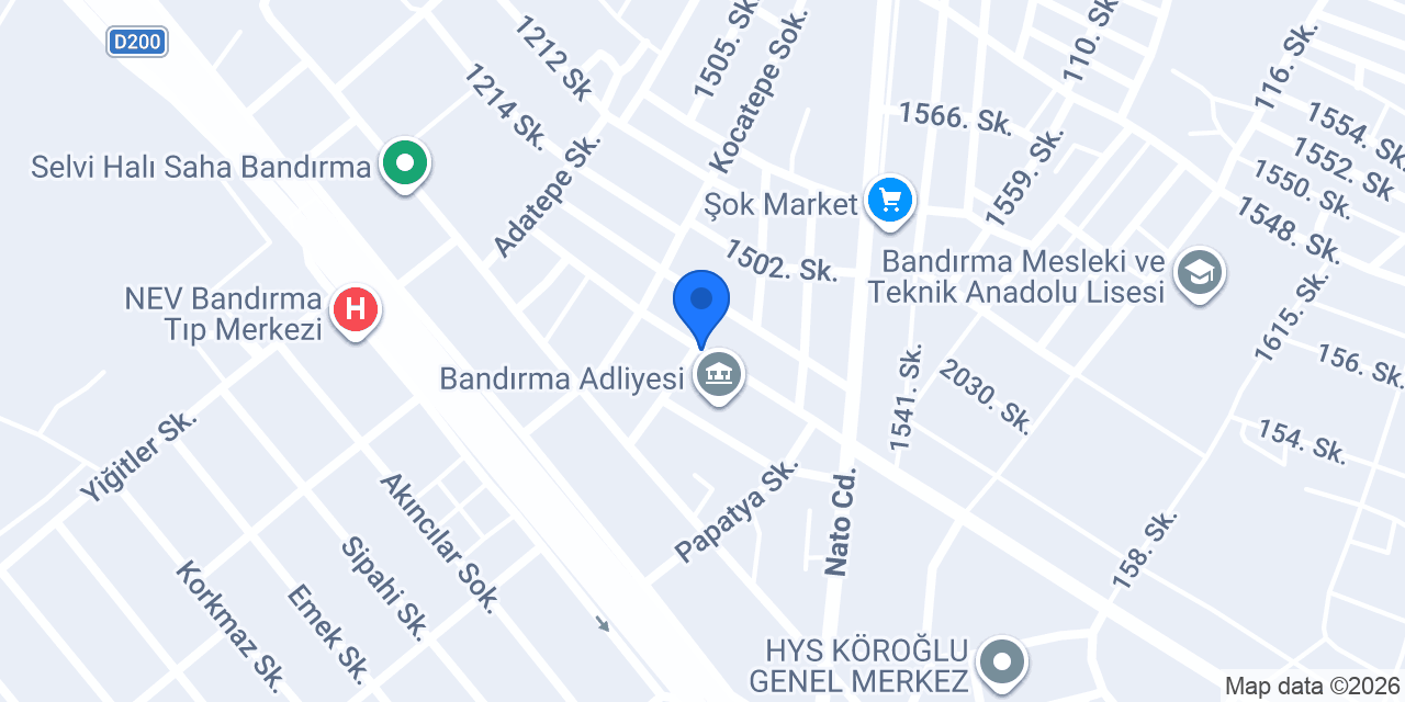 Adliye taksi bandırma konumu