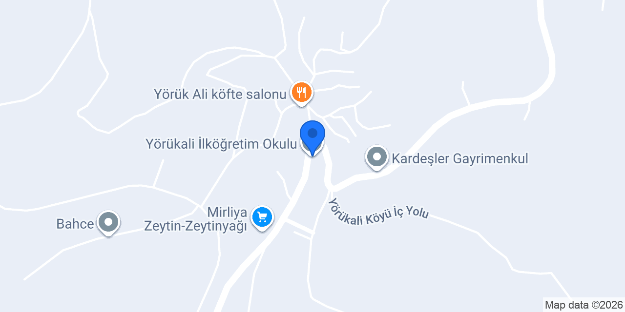 Yörükali İlköğretim Okulu konumu