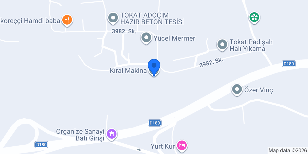 Kıral Makina konumu