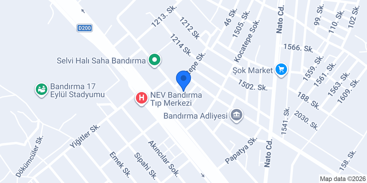 Bandırma İlçe Nüfus Müdürlüğü konumu