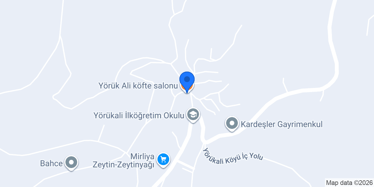 Yörük Ali köfte salonu konumu