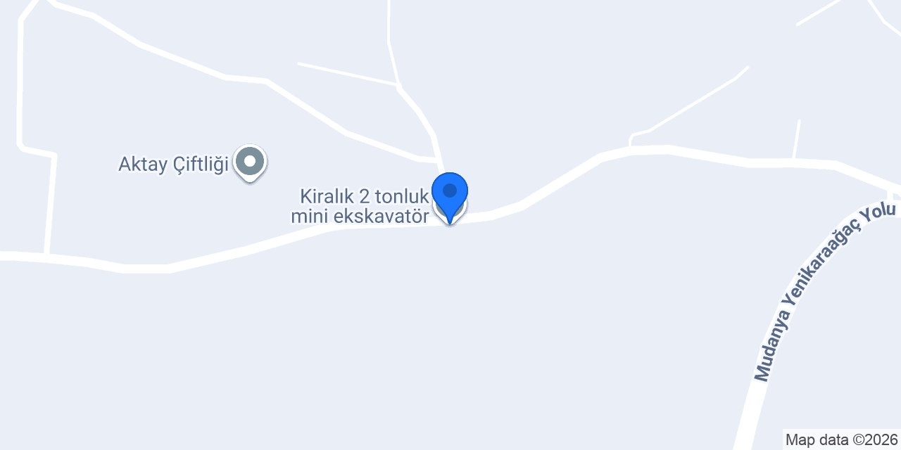 Kiralık 2 tonluk mini ekskavatör. konumu
