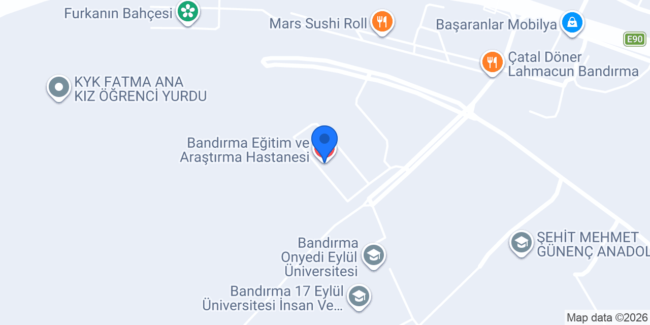 Bandırma Eğitim ve Araştırma Hastanesi konumu