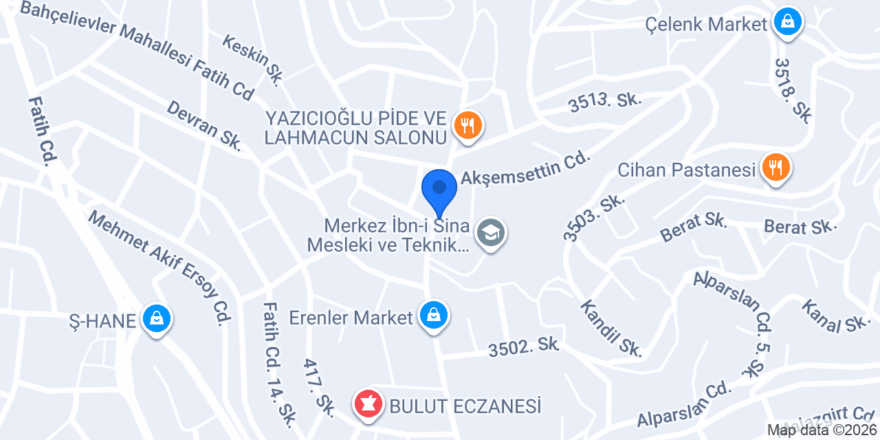 Atatürk Ortaokulu konumu