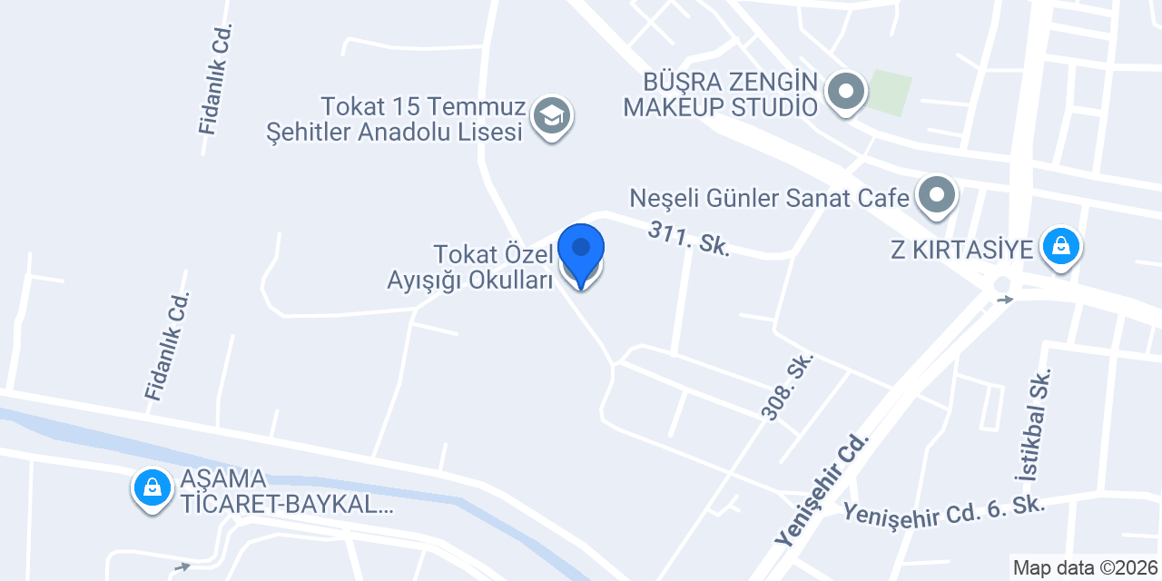 Tokat Özel Ayışığı Okulları konumu