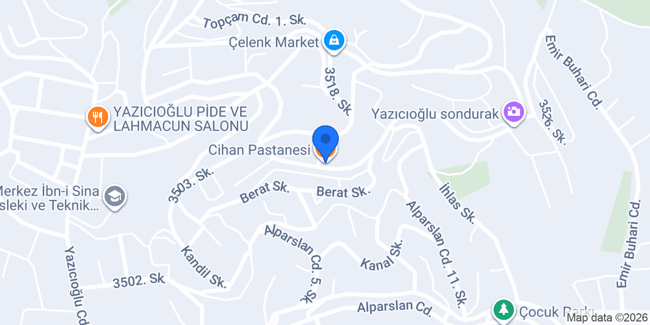 Cihan Pastanesi konumu